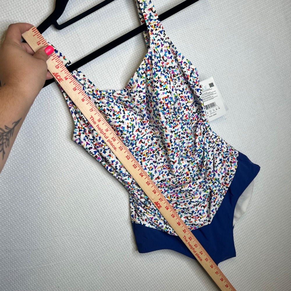 Profile by Gottex Womens Multicolor Confetti One Piece Swimsuit Size 12 NEW - Picture 3 of 8